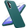 FNTCASE Custodia per Samsung Galaxy A36-5G: custodia protettiva a doppio strato, resistente agli urti con retro strutturato antiscivolo - Protezione militare Bumper Tough antiurto (verde)