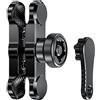 BRCOVAN Protezione antifurto a doppia presa braccio in lega di alluminio (braccio centrale) compatibile con RAM Mounts B dimensione 1 pollice componente sfera e supporto per cellulare per bicicletta