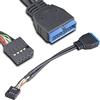 Akasa AK-CBUB19-10BK Adattatore Interno da USB 3.0 Maschio a USB2.0 Femmina, Nero