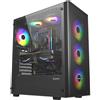 UNYKAch ATX MIR 100 - Scatola per computer da gaming grande formato con 4 ventole ARGB, 1 USB 2.0 e 3 USB 3.0