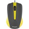 Yenkee YMS 1015YW - Mouse USB con Cavo SUVA, Design ergonomico, per casa e Ufficio, Lunghezza Cavo: 1,25 m, Colore: Giallo