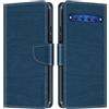 Shantime Custodia Portafoglio in Pelle Compatibile con TCL 10 Plus, Cover Colorata Flip con Portacarte, Chiusura Magnetica Protettiva(Blu)