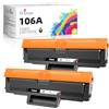 Q-image 106A Cartucce di toner Sostituzione per HP 106A W1106A Cartuccia Toner per Laser 107w 107a 107r per MFP 137fnw 137fwg 135a 135r 135w 135wg (Nero, 2-Pack)