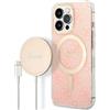 GUESS Bundle GUBPP13LH4EACSP - Custodia e caricatore per iPhone 13 Pro, colore: Rosa