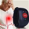 MITLOW Collegato con il braccialetto rilevatore di cadute Pulsante antipanico SOS per anziani GPS 4G Chiamate GPS Tracker IP67 Impermeabile Pedometro