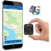 TKMARS Localizzatore GPS Auto 4G Distanza Illimitata Globale, Mini Tracker GPS con Scheda SIM Funziona in Europa Tracciamento in Tempo Reale, Piccolo Tracker Portatile con Allarme SOS, Magnete Rimovibile S1