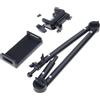 KASFDBMO Supporto per Tablet in Alluminio per Tavolo e Letto con Braccio Regolabile, Morsetto di Montaggio con Rotazione a 360 Gradi