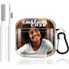 TopSeller Custodia per Airpod personalizzata, custodia protettiva flessibile in PC con portachiavi, custodia personalizzata per Airpod con foto, testo e nome (custodia per AirPods di terza generazione)