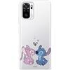 LA CASA DE LAS CARCASAS Custodia per Xiaomi Redmi Note 10 5G Ufficiale Lilo & Stitch Blu Trasparente per Proteggere il tuo cellulare Cover Silicone Flessibile con Licenza Ufficiale Lilo & Stitch