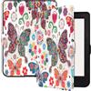 Generico DayQiQiPu Custodia per Kobo Nia 2020 6 Pollici Custodia per eReader in TPU Ultrasottile con Funzione di Sonno/veglia Automatica Copertura Antiurto - Farfalle Colorate