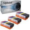 alphaink 30 Cartucce Alphaink Compatibili con Canon PGI-550 CLI-551 per stampanti Canon PIXMA : 1510E, 1616NW, 1IP7200, MG6400, MG6420, MG6450 MG6650 MG7100 MG7120 MG7500 MX725 MX920 MX922 MG6350 IP7240 IP7250