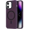 Mixroom - Cover Custodia Bumper Opaco per iPhone 11 Compatibile con MagSafe Accessori Cerchio Magnetico Integrato Retro Semitrasparente Bordo Morbido in TPU Silicone Viola