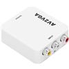 Qiilu Convertitore Mini VGA a Video Convertitore Video VGA Portatile 1920x1080 HD AV2 con Cavo USB TV Set-Top Box o Convertitore Video Convertitore Adattatore AV a VGA C Osite,