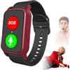 DEaThsalL Smartwatch Allarme Personale per Anziani Orologio Anticaduta Rilevamento Cadute Localizzazione GPS 4G wifi chiamate Notifica Di Caduta per Smartphone Red
