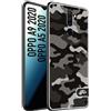 CUSTOMIZZA - Custodia cover nera morbida in tpu compatibile per Oppo A9 2020 - A5 2020 camouflage mimetico militare nero black grigio