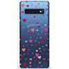 Personalaizer Custodia originale compatibile con Samsung Galaxy S10 - Cuori colorati