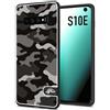 CUSTOMIZZA - Custodia cover nera morbida in tpu compatibile per Samsung S10E camouflage mimetico militare nero black grigio