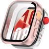 Generic Custodia rigida con pellicola protettiva compatibile con Huawei Watch Fit 4, protezione completa antigraffio PC custodia protettiva ultra sottile per Huawei Watch Fit 4 Smartwatch (rosa opaco)