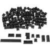 B Blesiya Blesiya 108-chiave ABS Traslucido Keycaps Chiave Tappo di Ricambio per Tastiera Meccanica Fai da Te Personalizzati - Nero