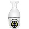 Jemora Telecamera di sorveglianza con lampadina wireless Panoramica a 360 gradi Lampadina intelligente ad alta trasparenza Telecamera di sorveglianza Lampadina Supporta scheda TF locale e archiviazion