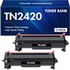 Toner Bank TN2420 Cartuccia Compatibile Toner per Brother MFC L2710DW L2710DN MFC-L2710DW MFC-L2710DN HL-L2350DW DCP-L2510D MFC-L2750DW HL-L2310D MFC-L2730DW TN-2420 TN 2420 TN2410 (Nero, 2-Pack)