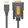 H&D HYALINE & DORA Prolific - Cavo adattatore da USB a RS232 femmina COM porta seriale PDA 9 DB9 Pin per Win10 Win8 Mac OS X 10.6 USB RS232 COM pl2303