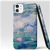 DìMò ART Cover Case Custodia Compatibile con Telefono Apple Modello iPhone 12 Monet Claude Waterlilies II