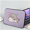 Showudesigns - Elegante Custodia per Laptop in Neoprene con Gattino per Donne, Borsa Porta Laptop da 17 Pollici, Porta Laptop Portatile, Ideale per Viaggi d'Affari, Borsa per Tablet da Ufficio