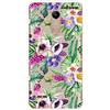 dakanna Custodia per LG K11 - K10 2018 | Fiori Watercolor | Cover in Gel di Silicone TPU Morbido di Alta qualità con Sfondo Trasparente