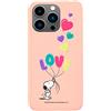 LA CASA DE LAS CARCASAS Custodia per iPhone 14 Pro Ufficiale di Snoopy, Love Ultra Soft per proteggere il tuo cellulare. Cover per iPhone in silicone liquido con licenza ufficiale Snoopy