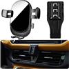 Kacarx Porta Cellulare Auto Per Volkswagen T-Cross accessori [Solo compatibile con VW T Cross, anni 2019-2023] Rotativo 360°、Funzionamento a una mano、Facile da installare