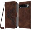 Netany Cover per Google Pixel 8 Pro con Cordino, Flip Portafoglio Custodia in Pelle, [2 Porta Carte][Chiusura Magnetica],Custodia Libro Antiurto Cover con Laccio per Google Pixel 8 Pro (Marrone)