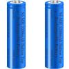 Generic 2 Pack 3200 mAh Batterie Ricaricabili, Button Top NiMH Batteria Ricaricabile, Bottone in Alto Alta Capacità Batteria per Fotocamera/Piccolo Ventilatore/LED Lampada Frontale/Luci Solari, Blu