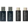 NONDK Data Blocker USB 4 Pezzi e Data Blocker USB-C Furto di Succo Supporta la Ricarica Rapida Sicuro Arresta il Furto di Dati