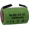 ANFEL 2 X Batteria ricaricabile NiMh 4/5 SC 1,2V 2000mAh 22x33mm subC a saldare linguette per pacchi batteria (2)