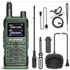 Generico Walkie-talkie UV-17 per esterni, autoguidato, civile, ad alta potenza, a lunga distanza, portatile, FM, LED, ampio schermo a colori, radio FM UV a doppio segmento con torcia elettrica a luce forte,