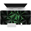 Treer Serie Geometria Artistica Tappetino Mouse, Tappetino Mouse XXL/XL/L, Tappetino Mouse Gaming con Base Gomma Antiscivolo e Bordi Cuciti, Mouse Pad per Ufficio e Casa (Verde sfumato,800x300mm)