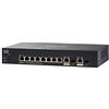 Cisco Smart switch SG250-10P con 10 porte Gigabit Ethernet (GbE), 2 porte Gigabit Ethernet combinate SFP, PoE di 62 W, protezione limitata a vita (SG250-10P-K9-EU)