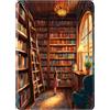 SGKITM Custodia per Amazon Kindle Paperwhite 11ª Generazione 2021 Cover Pelle Silicone Flip 360° Protezione Auto Svegliati o Sonno Funzione Magnetico Seaside Bookstore Cover 6.8 174 x 125 x 8,1 mm (3)