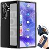 BAILI Custodia con cinturino da polso per Samsung Z Fold7, custodie per Galaxy Z Fold 7 con cinturino, Cover per telefono con cinturino elastico compatibile con Samsung Galaxy Z Fold7-Trasparente