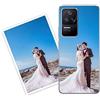Sunrive Personalizzate Cover compatibile con Xiaomi POCO F4 5G personalizzabile con Foto Testi Frase Logo Disegni e Grafiche Personalizzata, assorbimento degli urti morbido TPU trasparente