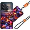 JEZSTHAI Cover Compatibile con OnePlus 10T 5G Custodia in Silicone TPU Morbido con Cordino/Laccio Tracolla Cellulare,Antiurto AntiGraffio Protettiva Bumper Case con Disegno Motivi,Cover*A09