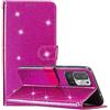 Tivenfezk Nadoli Glitter Cover per Xiaomi Redmi Note 10 5G,Portafoglio con Porta Carte in Pelle PU Cordino per Donna Magnetica Supporto Cavalletto Chiusura Protettiva Custodia