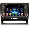 Erisin Android 14 8-Core 4GB+64GB Autoradio GPS Navigatore per AUDI TT MK2 7 pollici Lettore DVD IPS Schermo tattile Supporti Bluetooth 5.0 Senza fili CarPlay Android Auto WiFi DSP CANbus USB Radio
