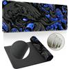 Hearda Modello Tappetino Mouse, Stampa di Polpo Tappetino Mouse XXL/XL/L,Tappetino Mouse Gaming con Base in Antiscivolo e Bordi Cuciti,Mouse Pad per Ufficio e Casa (Blu,1000x500x3mm)