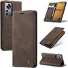 FERLAN Cover Compatibile per Xiaomi 12 Lite,Custodia Pelle Portafoglio con Supporto[Supporto Stand][Chiusura Magnetica]per Xiaomi 12 Lite,Caffè