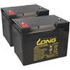 Akkuman.de Akkutechnik vom Fachmann Batteria di ricambio per Invacare Comet e Comet HD, 2 batterie al piombo Kung Long KPH75-12NE M6, 12 V, 75 Ah, resistente ai cicli