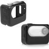 Hesupy GO3S Custodia protettiva per Insta360 GO 3S, in silicone morbido, protezione per vano batteria della fotocamera, antiscivolo e antigraffio, per fotocamera GO 3S Vlogging (nero)