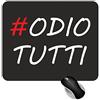 Fashion Graphic Tappetino Mouse # Odio Tutti Mousepad 18x22cm Gadget (Nero)