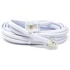 Maincore - Cavo ADSL ad alta velocità bianco piatto per modem, cavo da RJ11 a RJ11 (disponibile in 1 m, 2 m, 3 m, 5 m, 10 m, 15 m, 20 m, 30 m) 2 m white